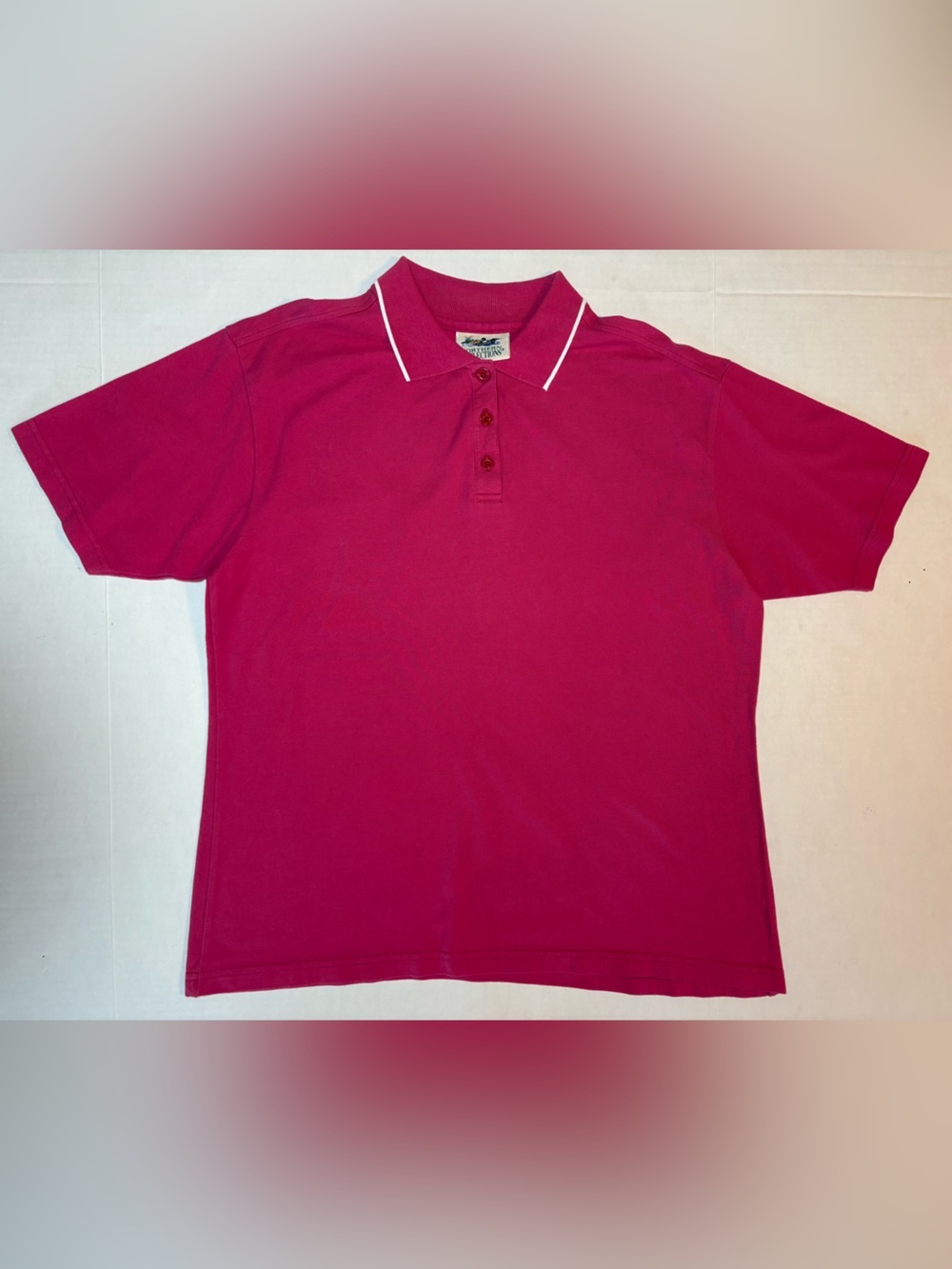 Northern Reflections VTG Pink Polo Shirt 100% Cotton Size XL